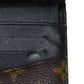 LOUIS VUITTON Tri-fold wallet M60167 Monogram Macassar canvas and grained leather Noir Monogram Macasa Portefeuille compact
