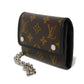 LOUIS VUITTON Tri-fold wallet M60167 Monogram Macassar canvas and grained leather Noir Monogram Macasa Portefeuille compact