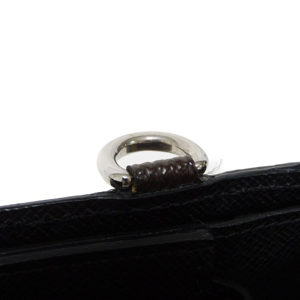 LOUIS VUITTON Tri-fold wallet M60167 Monogram Macassar canvas and grained leather Noir Monogram Macasa Portefeuille compact