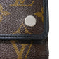 LOUIS VUITTON Tri-fold wallet M60167 Monogram Macassar canvas and grained leather Noir Monogram Macasa Portefeuille compact