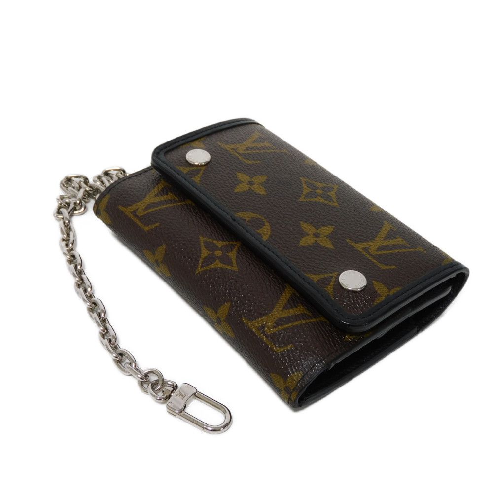 LOUIS VUITTON Tri-fold wallet M60167 Monogram Macassar canvas and grained leather Noir Monogram Macasa Portefeuille compact