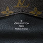 LOUIS VUITTON Tri-fold wallet M60167 Monogram Macassar canvas and grained leather Noir Monogram Macasa Portefeuille compact
