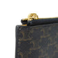 CELINE Coin case 10D882CCP.04LU Triomphe canvas (coating processing) black Foil stamping old style khaki L-shaped zipper wallet New logo Triomphe coin purse unisex(Unisex) Used Authentic