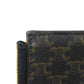 CELINE Coin case 10D882CCP.04LU Triomphe canvas (coating processing) black Foil stamping old style khaki L-shaped zipper wallet New logo Triomphe coin purse unisex(Unisex) Used Authentic