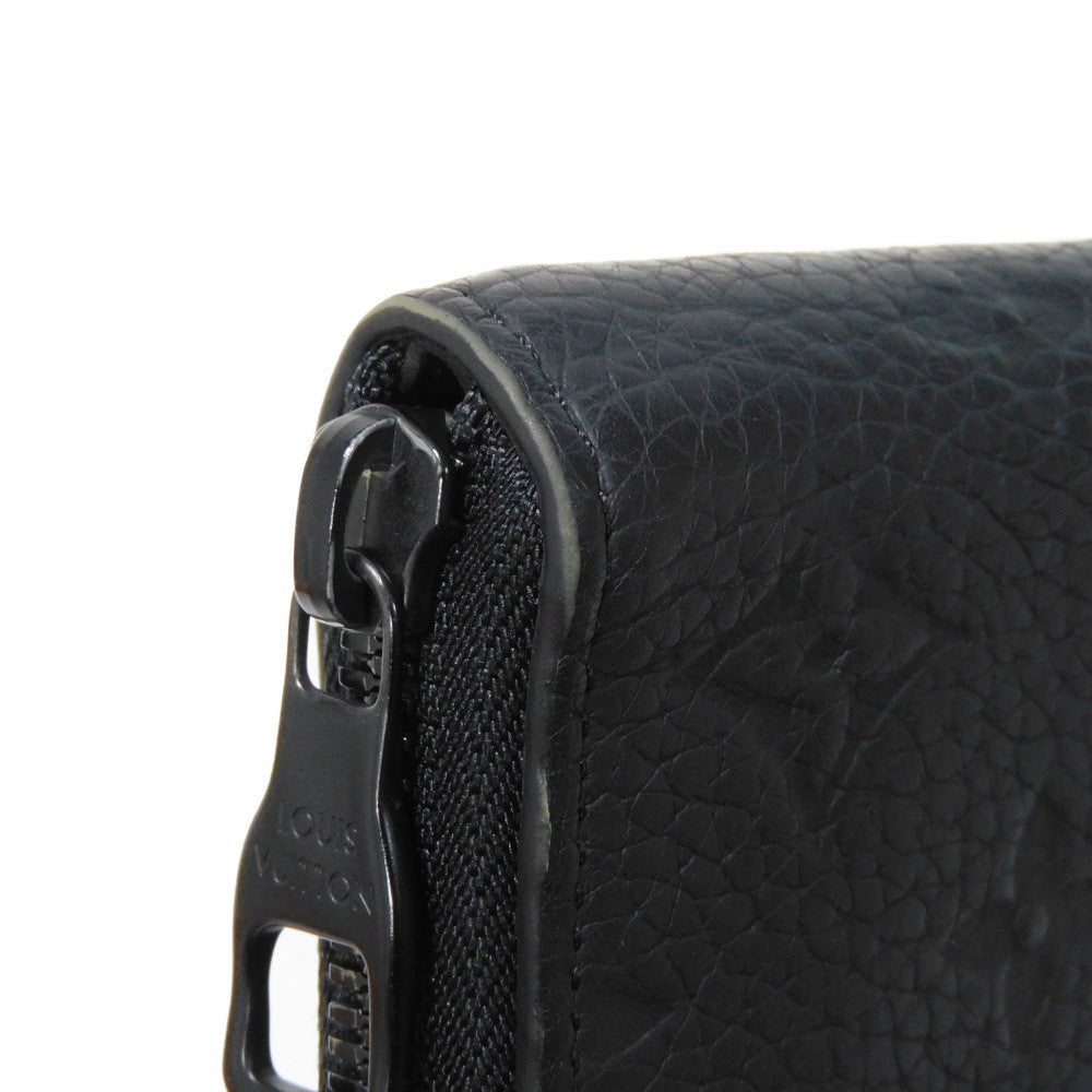 LOUIS VUITTON Long Wallet Purse M69047 Taurillon Clemence leather (monogram embossed) black New Zip Around Current Monogram Zippy Wallet Vertical mens Used Authentic