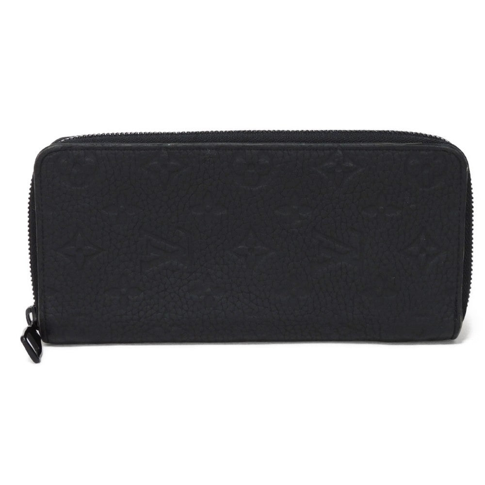 LOUIS VUITTON Long Wallet Purse M69047 Taurillon Clemence leather (monogram embossed) black New Zip Around Current Monogram Zippy Wallet Vertical mens Used Authentic