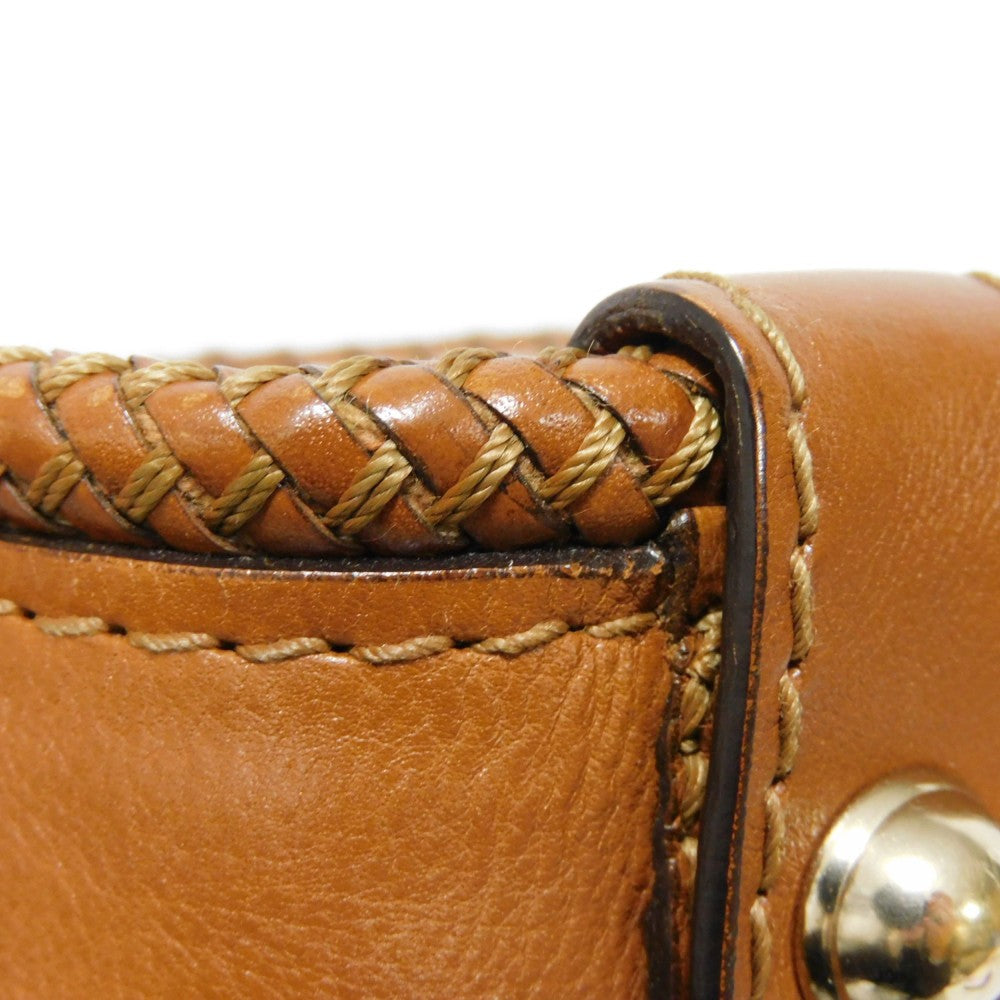 GUCCI Tote Bag 257023 Calf leather Brown G logo tassel charm Marrakech Tote
