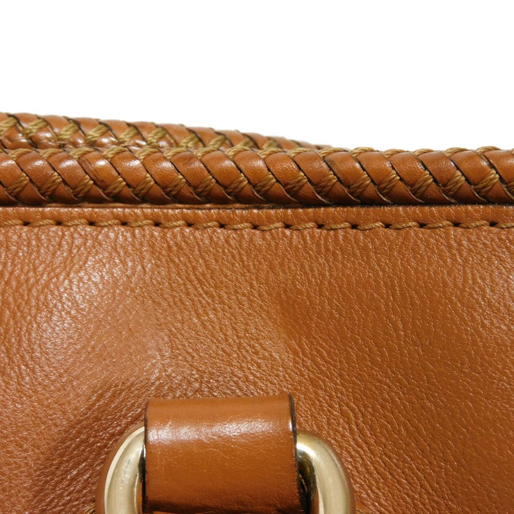 GUCCI Tote Bag 257023 Calf leather Brown G logo tassel charm Marrakech Tote