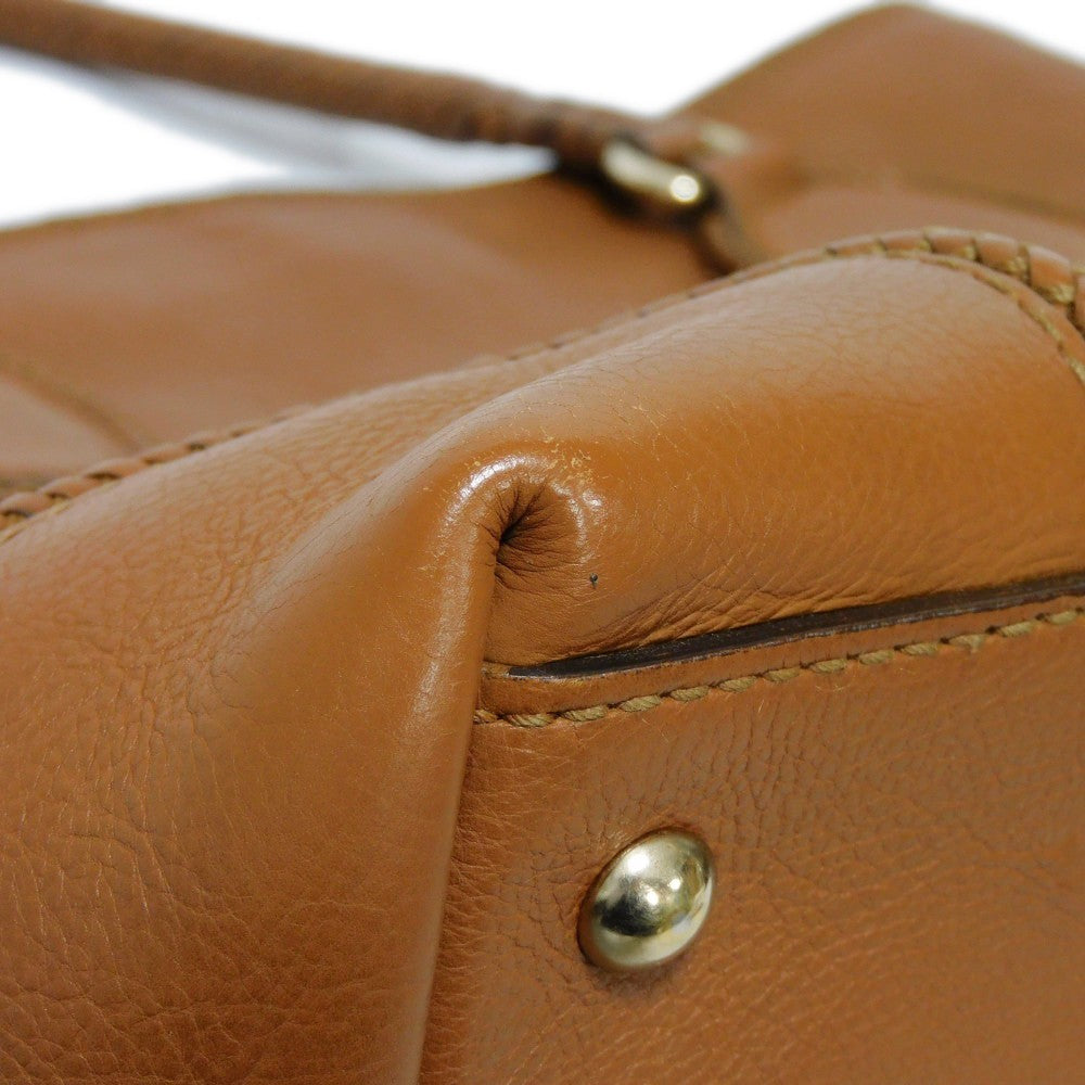 GUCCI Tote Bag 257023 Calf leather Brown G logo tassel charm Marrakech Tote