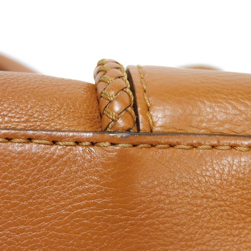 GUCCI Tote Bag 257023 Calf leather Brown G logo tassel charm Marrakech Tote