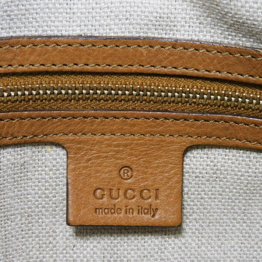 GUCCI Tote Bag 257023 Calf leather Brown G logo tassel charm Marrakech Tote