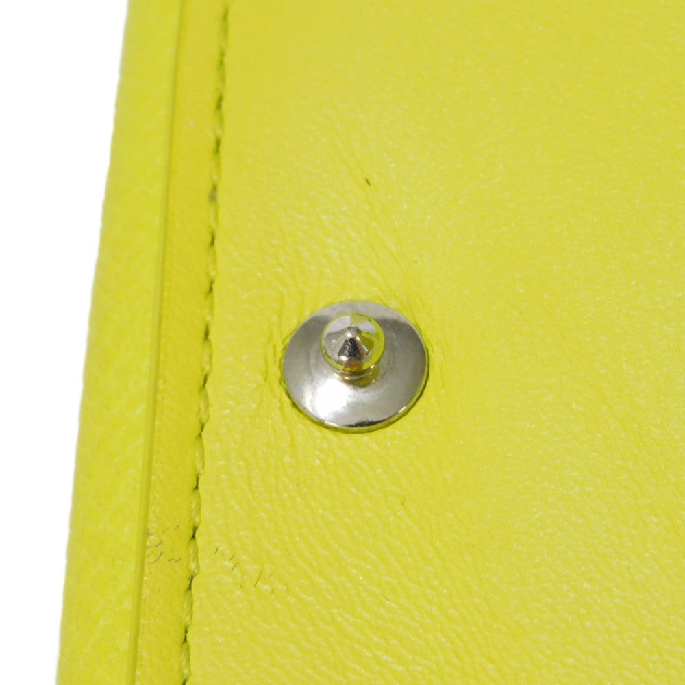 LOUIS VUITTON Tri-fold wallet M67629 Taiga leather x monogram canvas x smooth leather Jonne LV Logo Flower Yellow Taiga Lama Monogram Discovery compact wallet mens Used Authentic