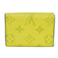 LOUIS VUITTON Tri-fold wallet M67629 Taiga leather x monogram canvas x smooth leather Jonne LV Logo Flower Yellow Taiga Lama Monogram Discovery compact wallet mens Used Authentic