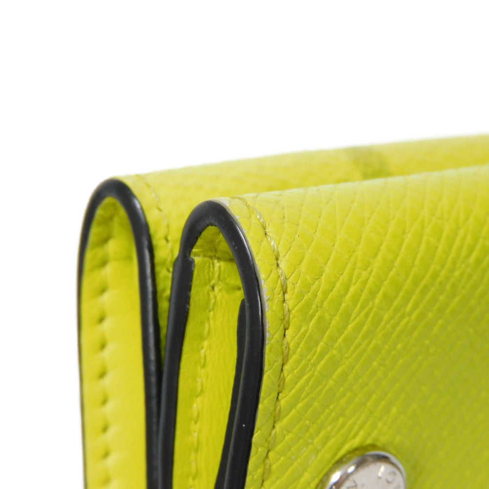 LOUIS VUITTON Tri-fold wallet M67629 Taiga leather x monogram canvas x smooth leather Jonne LV Logo Flower Yellow Taiga Lama Monogram Discovery compact wallet mens Used Authentic