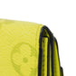 LOUIS VUITTON Tri-fold wallet M67629 Taiga leather x monogram canvas x smooth leather Jonne LV Logo Flower Yellow Taiga Lama Monogram Discovery compact wallet mens Used Authentic