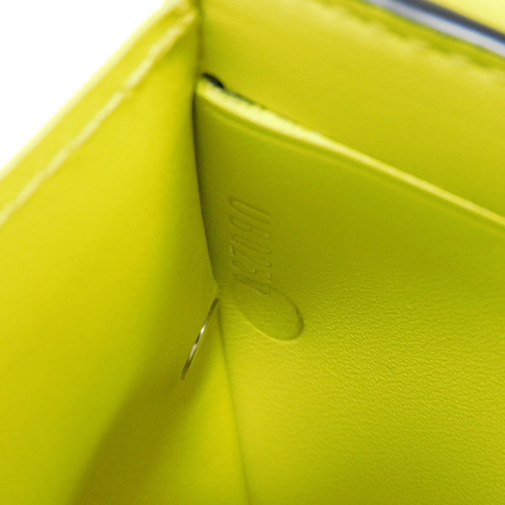 LOUIS VUITTON Tri-fold wallet M67629 Taiga leather x monogram canvas x smooth leather Jonne LV Logo Flower Yellow Taiga Lama Monogram Discovery compact wallet mens Used Authentic