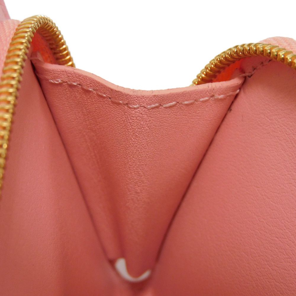 LOUIS VUITTON Bifold Wallet M63965 Smooth Calfskin Leather pink LV logo key padlock heart New Wave Love Rock Portefeuille Compact Zip Women Used Authentic