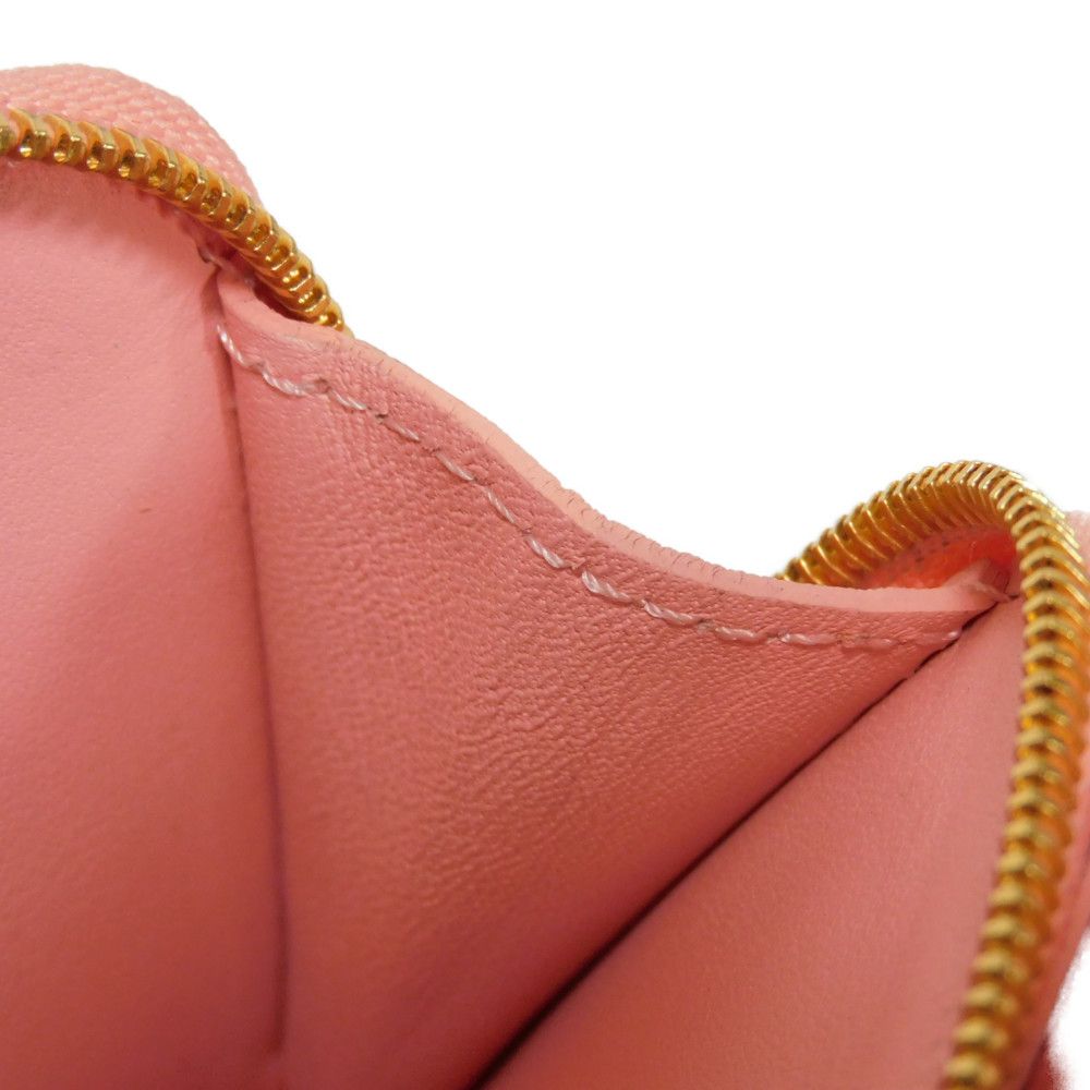LOUIS VUITTON Bifold Wallet M63965 Smooth Calfskin Leather pink LV logo key padlock heart New Wave Love Rock Portefeuille Compact Zip Women Used Authentic