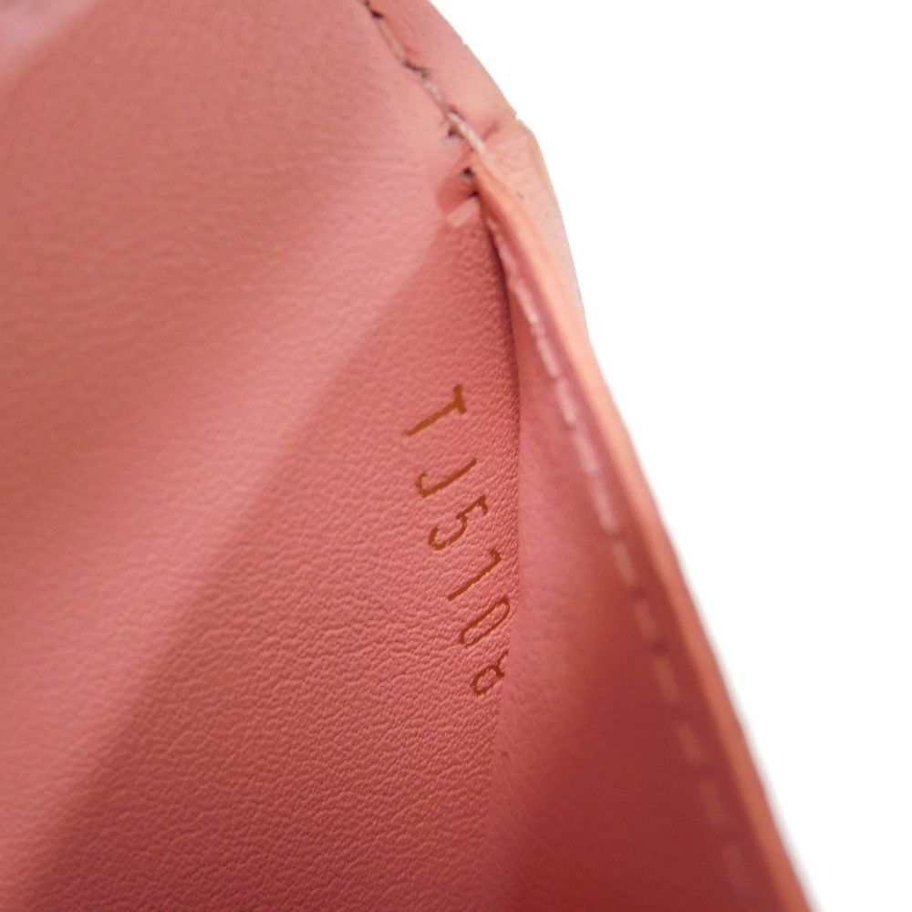 LOUIS VUITTON Bifold Wallet M63965 Smooth Calfskin Leather pink LV logo key padlock heart New Wave Love Rock Portefeuille Compact Zip Women Used Authentic