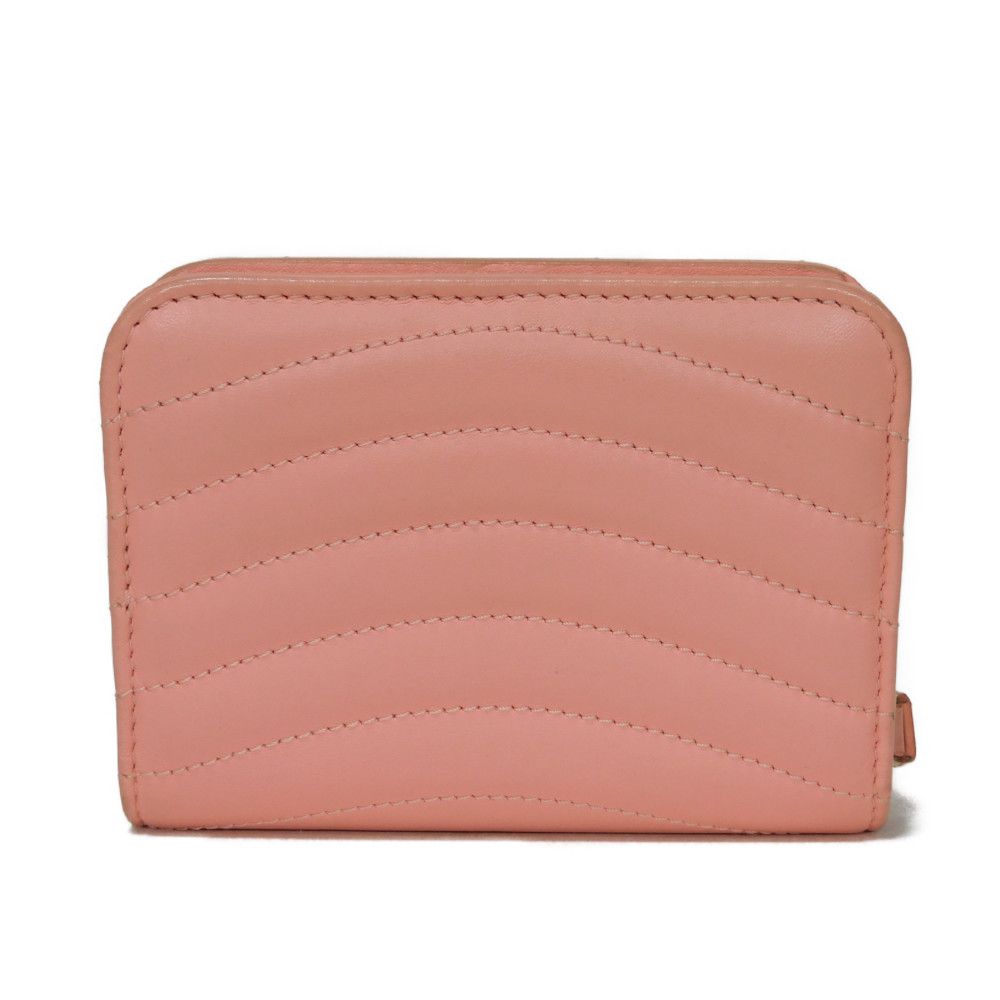 LOUIS VUITTON Bifold Wallet M63965 Smooth Calfskin Leather pink LV logo key padlock heart New Wave Love Rock Portefeuille Compact Zip Women Used Authentic