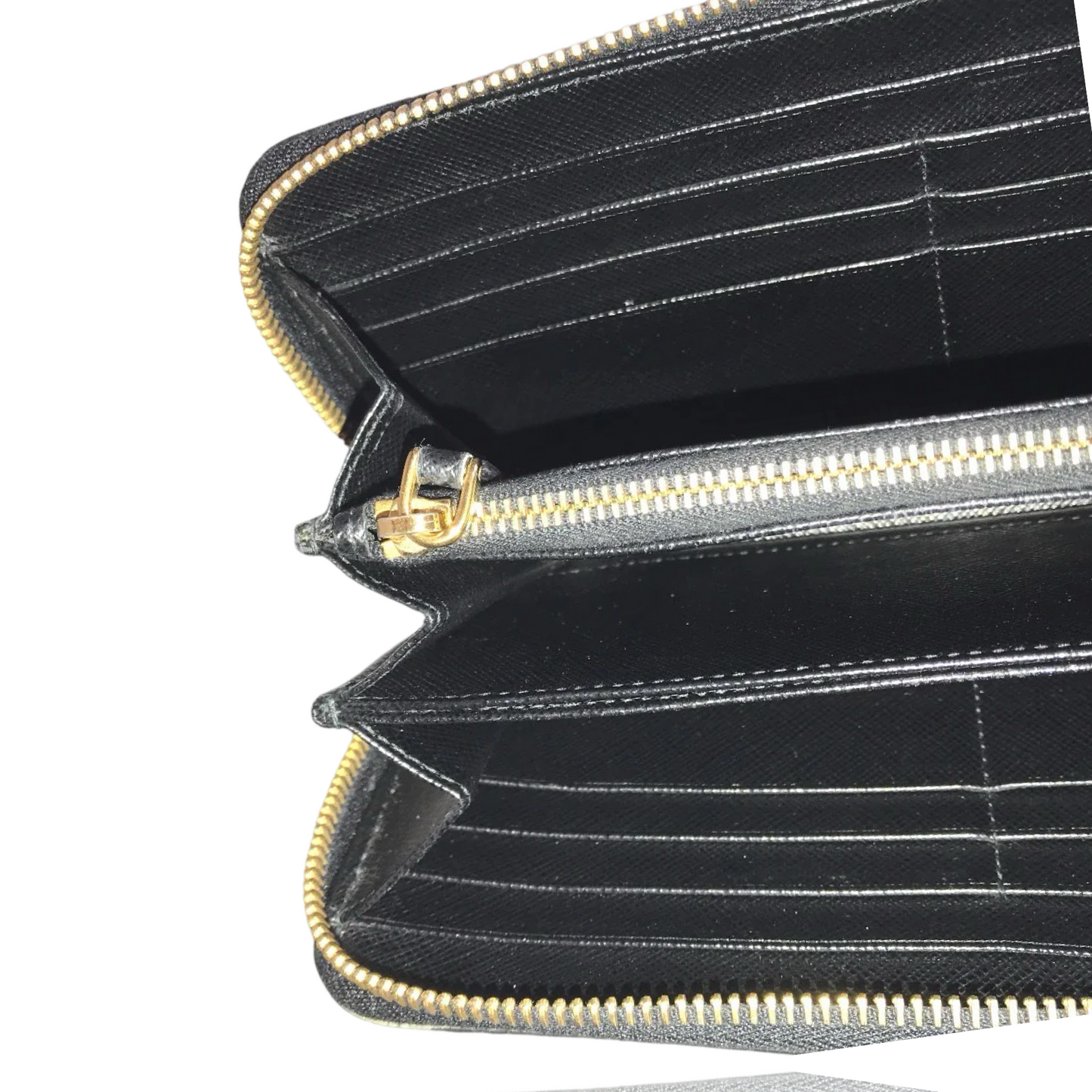 PRADA SAFFIANO ROUND ZIP LONG WALLET BLACK