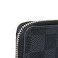 LOUIS VUITTON Coin case N63076 Damier Graffit canvas x grain leather Noir Black New Zip Around RFID Damier Graphite Zip around purse mens Used Authentic