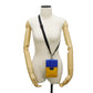 FENDI Shoulder Bag 7AS120 E1C  F1H8N Calf leather (embossed) Blue x Yellow x Red Tricolor Pochette Unused FF logo F is forever phone holder unisex(Unisex) Used Authentic