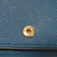 Dior Tri-fold wallet S2084OBAE_M01Z Grained calfskin (embossed) Steel blue Grained Calfskin CD logo 30 Montaigne Compact Wallet unisex(Unisex) Used Authentic