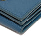 Dior Tri-fold wallet S2084OBAE_M01Z Grained calfskin (embossed) Steel blue Grained Calfskin CD logo 30 Montaigne Compact Wallet unisex(Unisex) Used Authentic