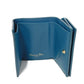 Dior Tri-fold wallet S2084OBAE_M01Z Grained calfskin (embossed) Steel blue Grained Calfskin CD logo 30 Montaigne Compact Wallet unisex(Unisex) Used Authentic