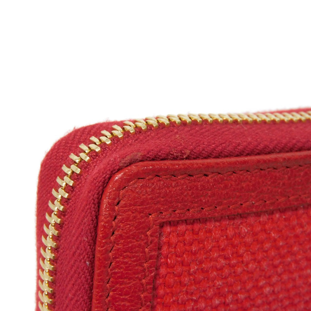 GUCCI Long Wallet Purse 524790 9SBCG 9093 Baia de la linen canvas x calf leather Tricolor Interlocking G Web Good condition logo Baiadera Zip Around Wallet unisex(Unisex) Used Authentic