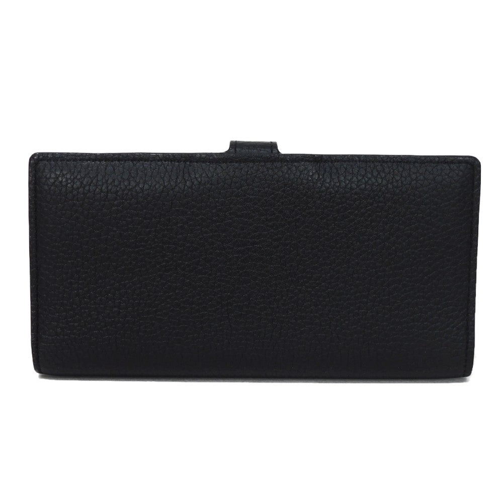 LOUIS VUITTON Long Wallet Purse M81330 Taurillon Clemence leather (embossed) Noir Taurillon Clemence LV vertical wallet