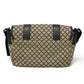 GUCCI Shoulder Bag 374429 Diamante canvas x calf leather (embossed) beige Calfskin Black Crossbody Logo embossing Diamante Mesher Bag unisex(Unisex) Used Authentic