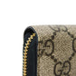 GUCCI Long Wallet Purse 456117 17WAG 1283 GG Supreme canvas (polyurethane finish) x calf leather beige Current Black Zip Around GG Marmont Double G Bicolor Zip Around Wallet Women(Unisex) Used Authentic