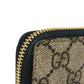 GUCCI Long Wallet Purse 456117 17WAG 1283 GG Supreme canvas (polyurethane finish) x calf leather beige Current Black Zip Around GG Marmont Double G Bicolor Zip Around Wallet Women(Unisex) Used Authentic