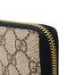 GUCCI Long Wallet Purse 456117 17WAG 1283 GG Supreme canvas (polyurethane finish) x calf leather beige Current Black Zip Around GG Marmont Double G Bicolor Zip Around Wallet Women(Unisex) Used Authentic