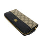 GUCCI Long Wallet Purse 456117 17WAG 1283 GG Supreme canvas (polyurethane finish) x calf leather beige Current Black Zip Around GG Marmont Double G Bicolor Zip Around Wallet Women(Unisex) Used Authentic