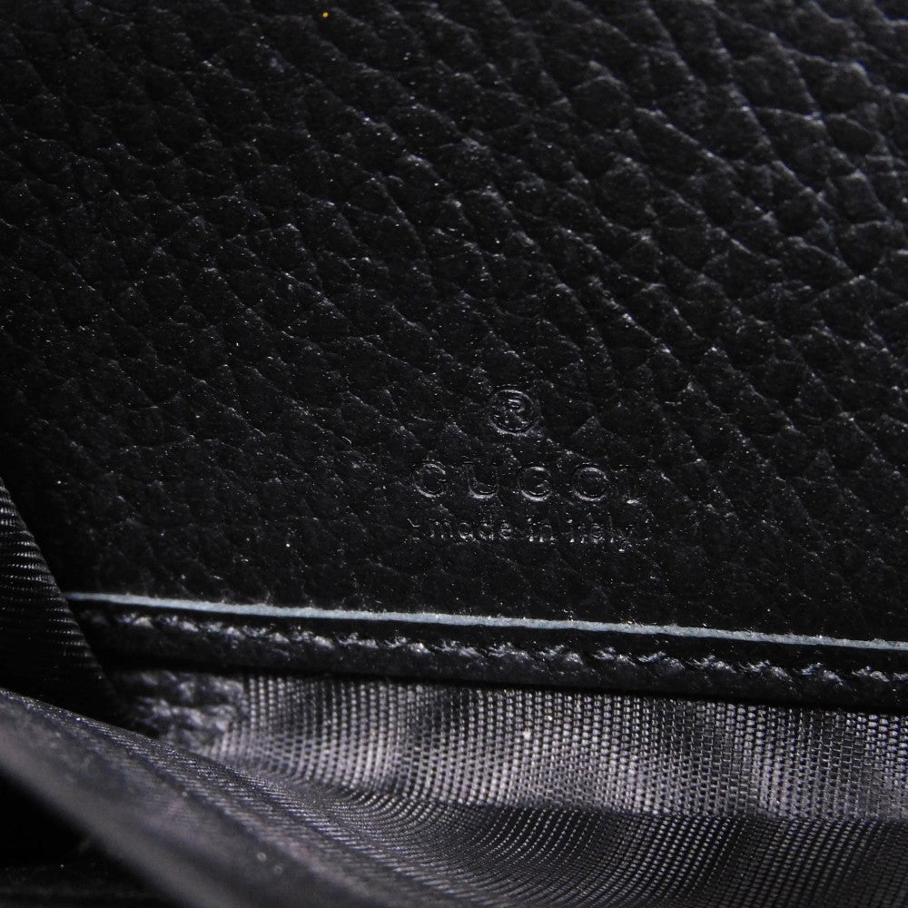 GUCCI Long Wallet Purse 456117 17WAG 1283 GG Supreme canvas (polyurethane finish) x calf leather beige Current Black Zip Around GG Marmont Double G Bicolor Zip Around Wallet Women(Unisex) Used Authentic