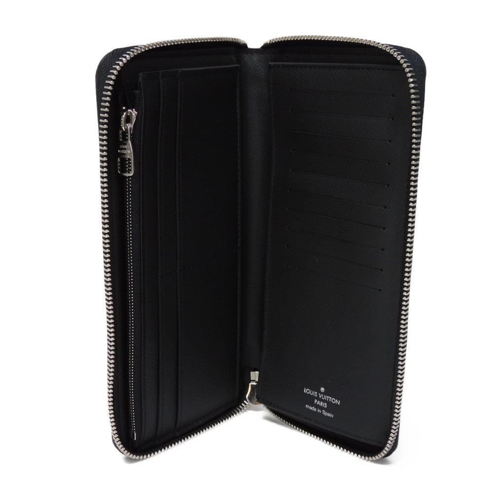 LOUIS VUITTON Long Wallet Purse M30503 Taiga leather (stamped) Noir Taiga Zippy Wallet Vertical