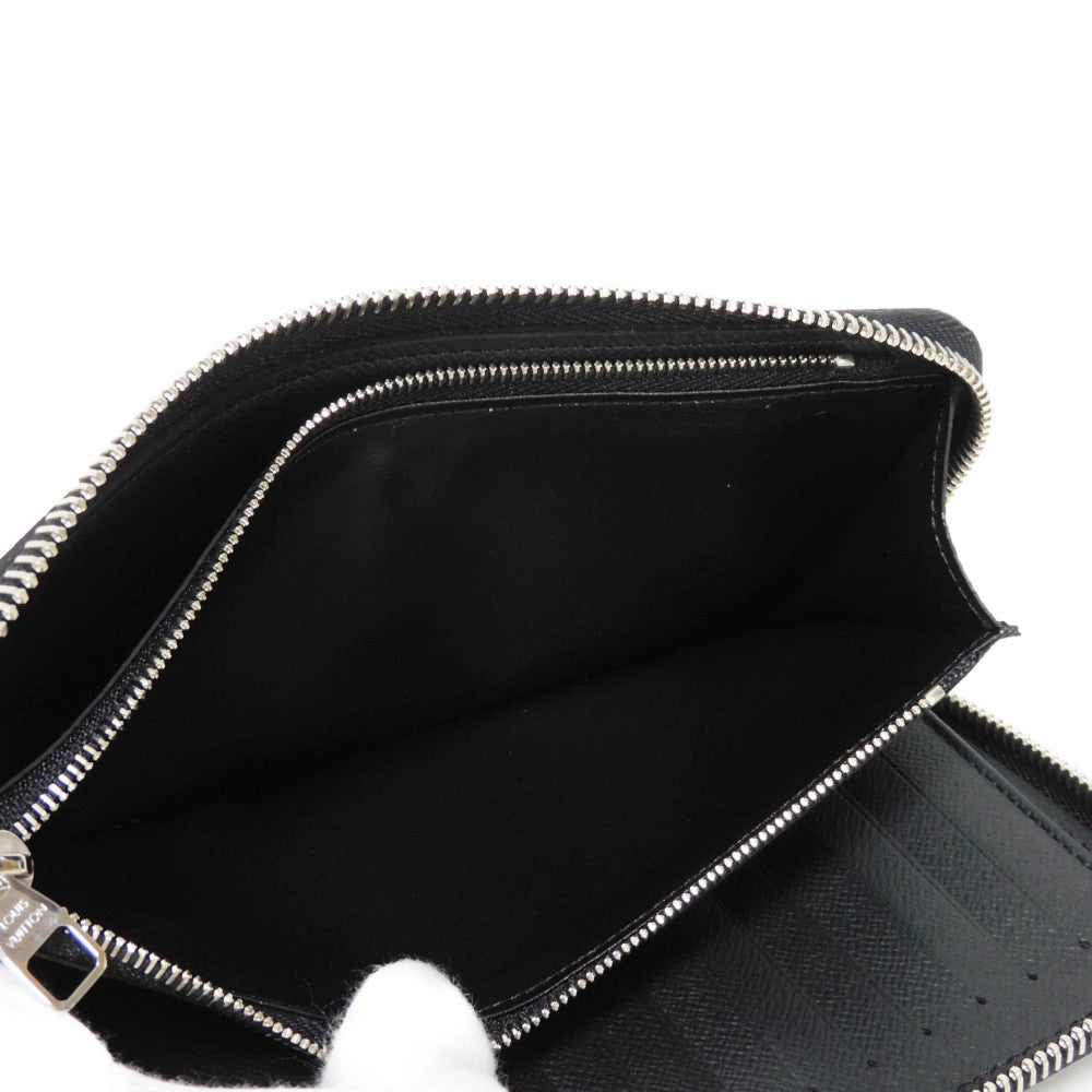 LOUIS VUITTON Long Wallet Purse M30503 Taiga leather (stamped) Noir Taiga Zippy Wallet Vertical