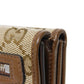 GUCCI Tri-fold wallet 681708 GY5SN 8563 GG canvas x calf leather beige The Hacker Project GG Canvas Balenciaga Neo Classic Compact Wallet unisex(Unisex) Used Authentic