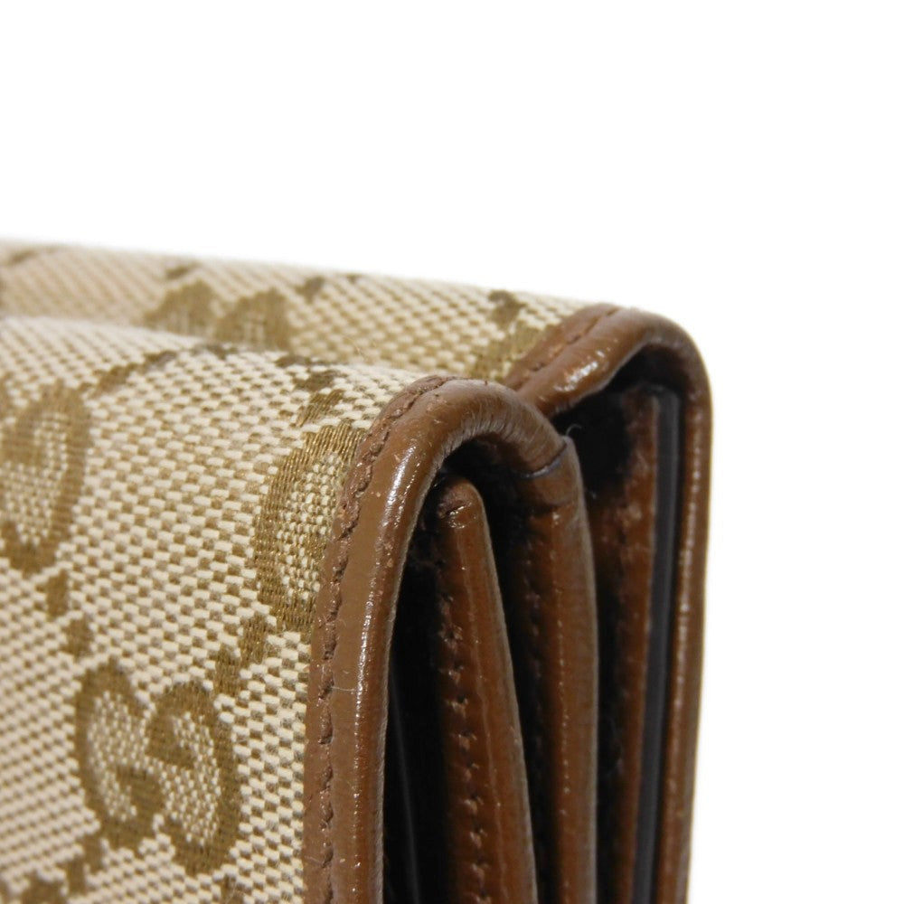 GUCCI Tri-fold wallet 681708 GY5SN 8563 GG canvas x calf leather beige The Hacker Project GG Canvas Balenciaga Neo Classic Compact Wallet unisex(Unisex) Used Authentic