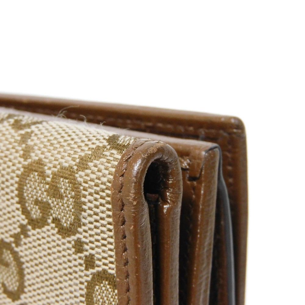 GUCCI Tri-fold wallet 681708 GY5SN 8563 GG canvas x calf leather beige The Hacker Project GG Canvas Balenciaga Neo Classic Compact Wallet unisex(Unisex) Used Authentic