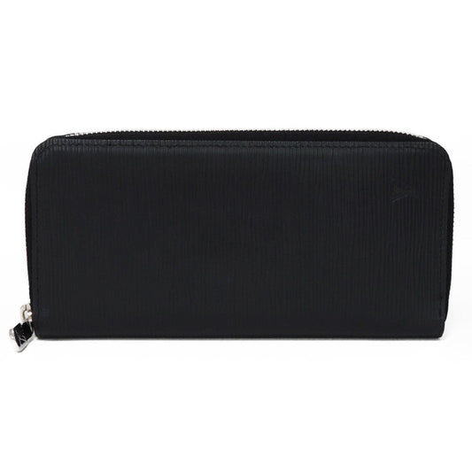 LOUIS VUITTON Long Wallet Purse M60965 Epi Leatherx grained leather (embossed) Noir LV Logo Black RFID New Zip Around Epi Zippy Wallet Vertical mens Used Authentic