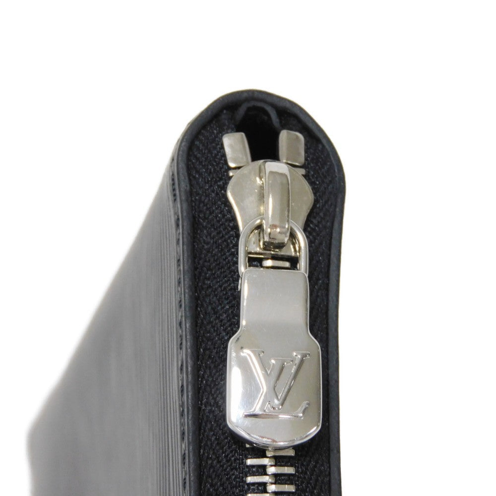 LOUIS VUITTON Long Wallet Purse M60965 Epi Leatherx grained leather (embossed) Noir LV Logo Black RFID New Zip Around Epi Zippy Wallet Vertical mens Used Authentic