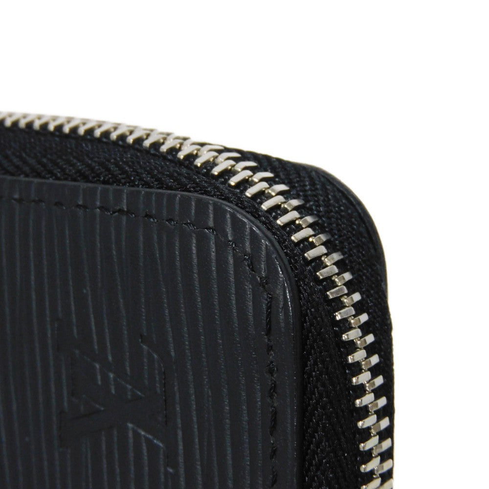 LOUIS VUITTON Long Wallet Purse M60965 Epi Leatherx grained leather (embossed) Noir LV Logo Black RFID New Zip Around Epi Zippy Wallet Vertical mens Used Authentic