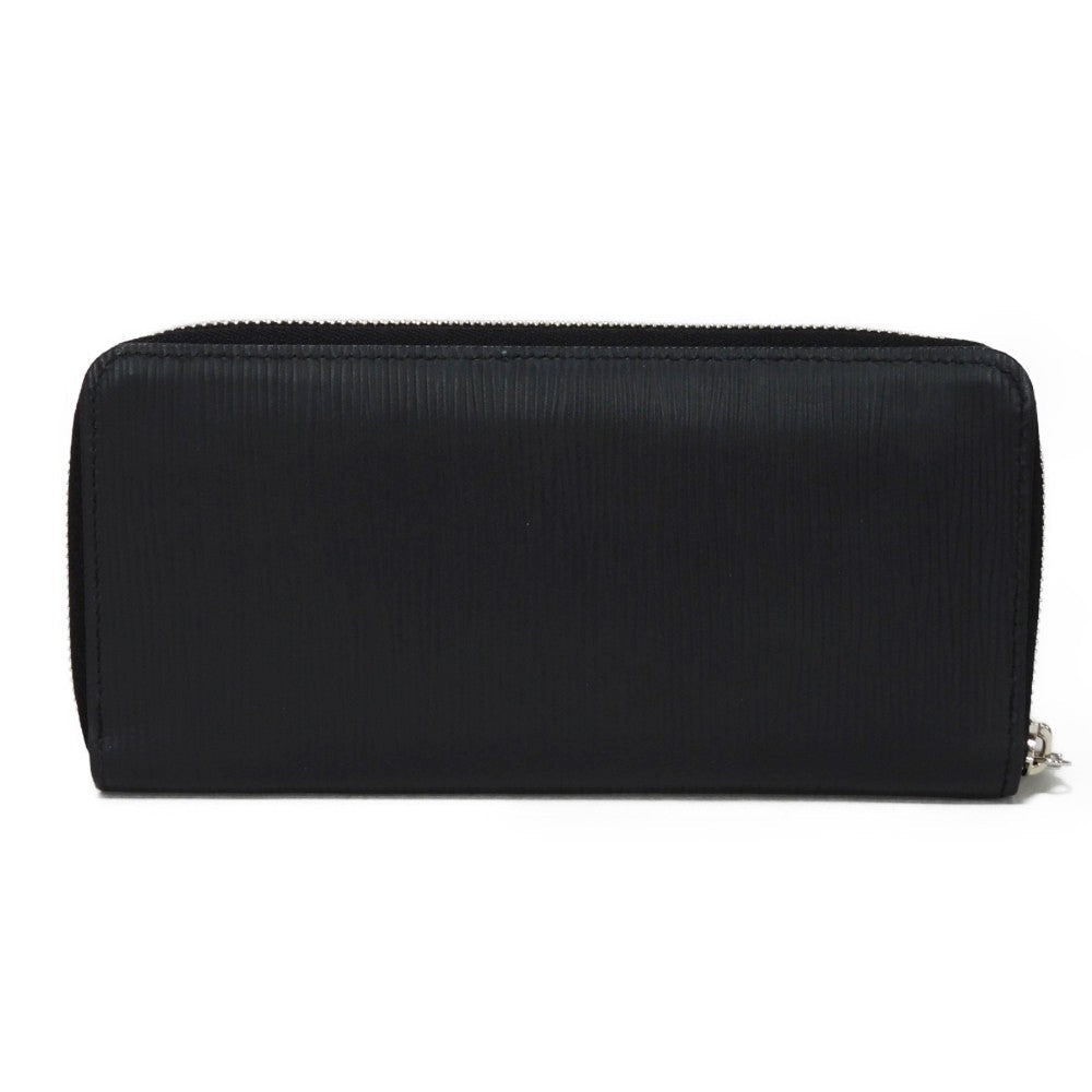 LOUIS VUITTON Long Wallet Purse M60965 Epi Leatherx grained leather (embossed) Noir LV Logo Black RFID New Zip Around Epi Zippy Wallet Vertical mens Used Authentic