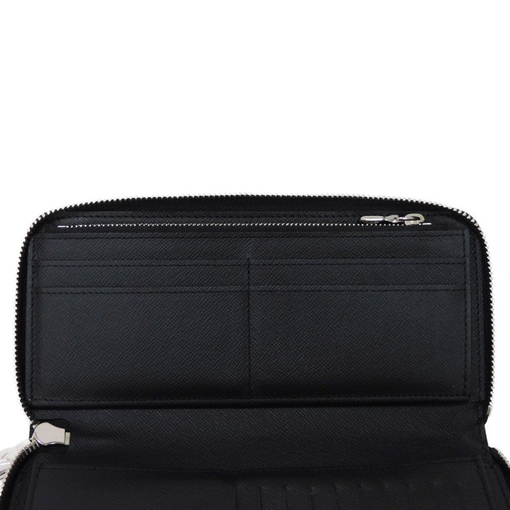 LOUIS VUITTON Long Wallet Purse M60965 Epi Leatherx grained leather (embossed) Noir LV Logo Black RFID New Zip Around Epi Zippy Wallet Vertical mens Used Authentic