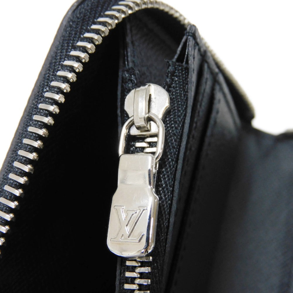 LOUIS VUITTON Long Wallet Purse M60965 Epi Leatherx grained leather (embossed) Noir LV Logo Black RFID New Zip Around Epi Zippy Wallet Vertical mens Used Authentic