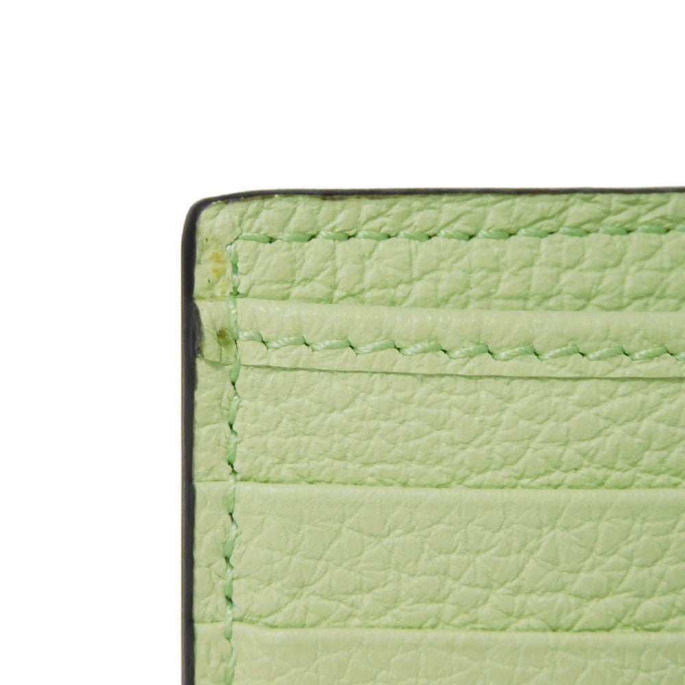 GUCCI Tri-fold wallet 731694 0E8IG 3801 Calf leather (embossed) Light green Pastel Trifold Compact Japan Exclusive embossed logo mini wallet unisex(Unisex) Used Authentic